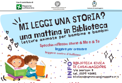 Mi leggi una storia: tre incontri dedicati a letture animate per bambine e bambini dai 4 agli 8 anni