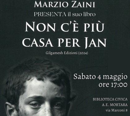 Sabato 4 maggio Marzio Zaini presenterà il suo secondo libro